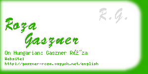 roza gaszner business card